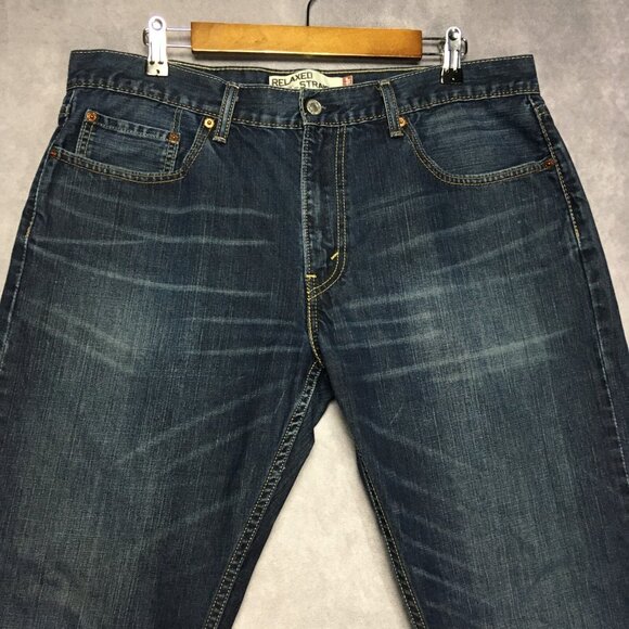 Levis Mens 559 Relaxed Straight Fit Blue Jeans size 36x32 Cotton Denim Pants